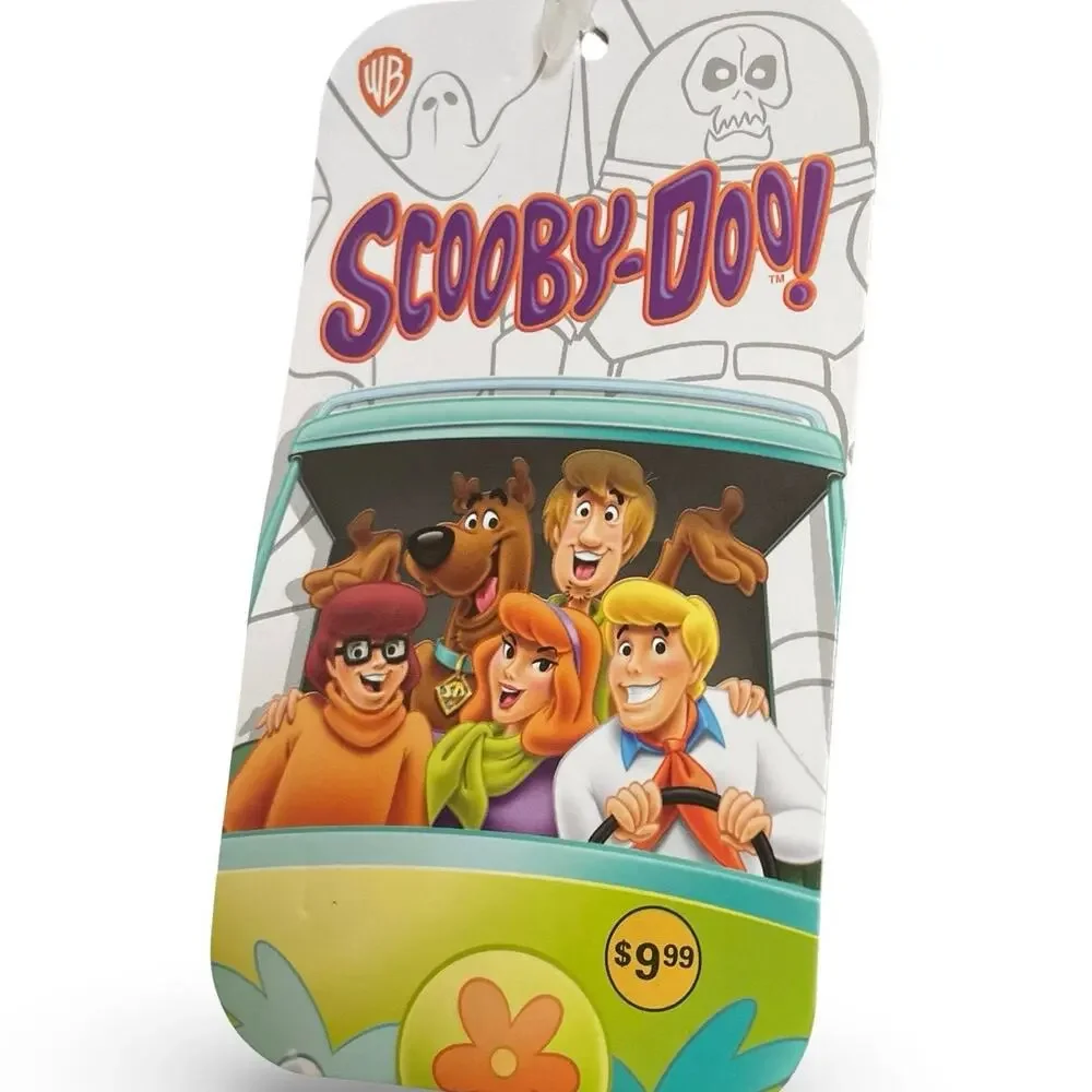 Scooby-Doo Sherpa Lined Slipper Socks Brown Teal Collar Dog Bones NWT One Size